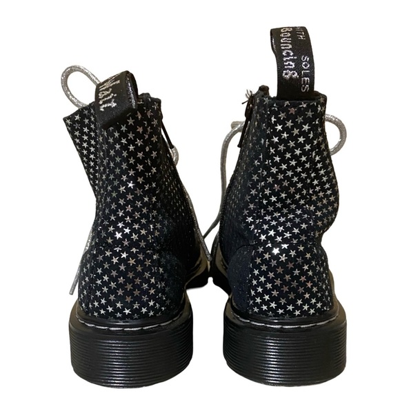 Dr. Martens Black Suede Metallic Star Boots - Picture 4 of 10
